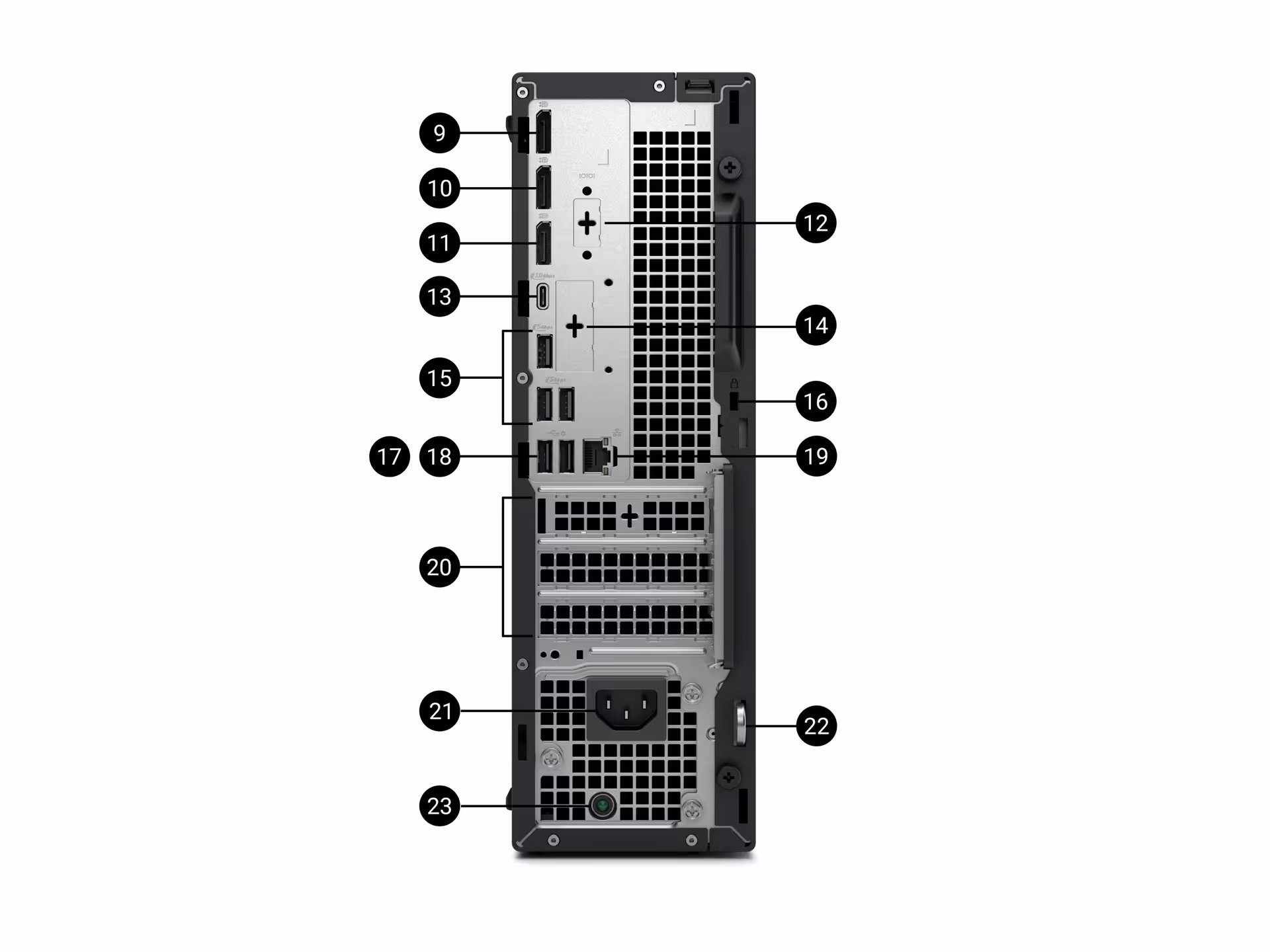 dell pro slim plus rear ports and slots