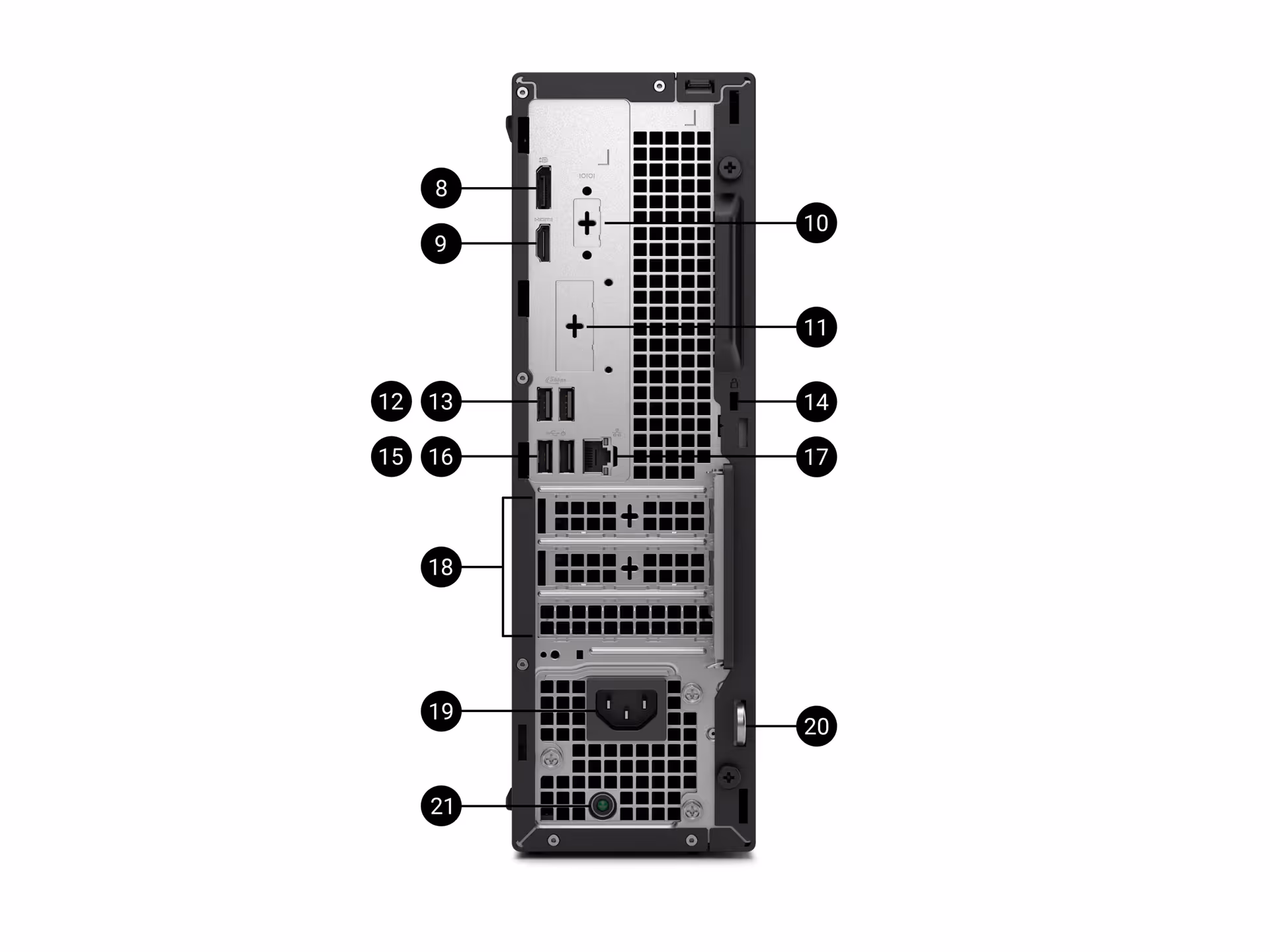 dell pro slim rear ports and slots
