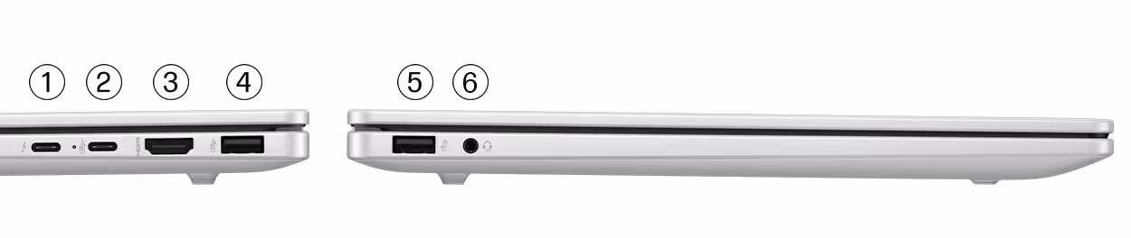 hp omnibook 7 14 laptop ports and slots
